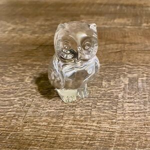 Princess House Pets 24% Lead Crystal Owl Figurine Made In Germany 3" Tall